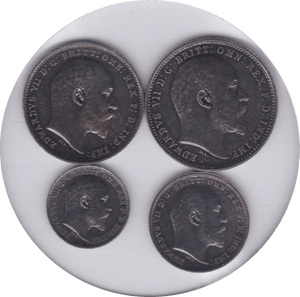 1908 MAUNDY SET EDWARD VII - Maundy Set - Cambridgeshire Coins