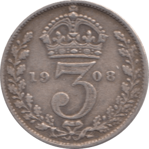 1908 MAUNDY THREEPENCE ( FINE ) 1 - Maundy Coins - Cambridgeshire Coins