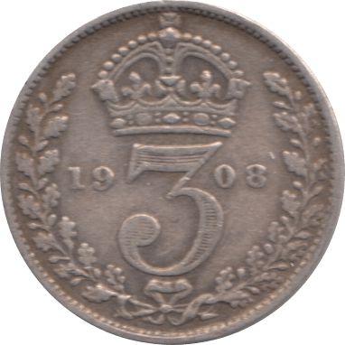 1908 MAUNDY THREEPENCE ( FINE ) 1 - Maundy Coins - Cambridgeshire Coins