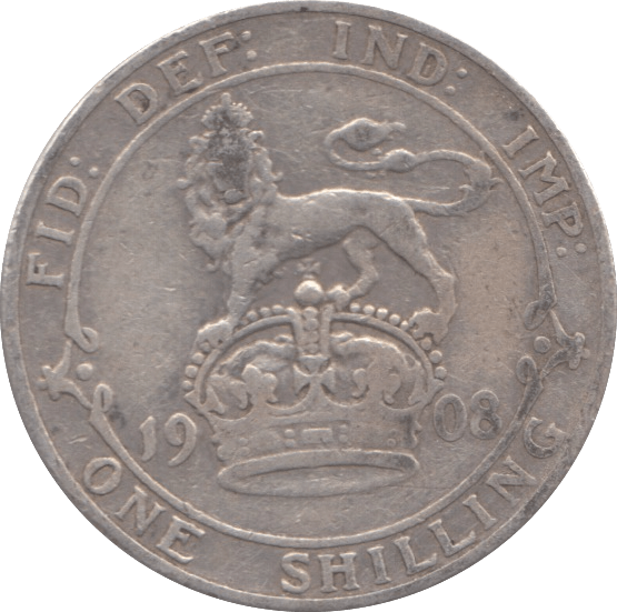 1908 SHILLING ( FINE ) - Shilling - Cambridgeshire Coins