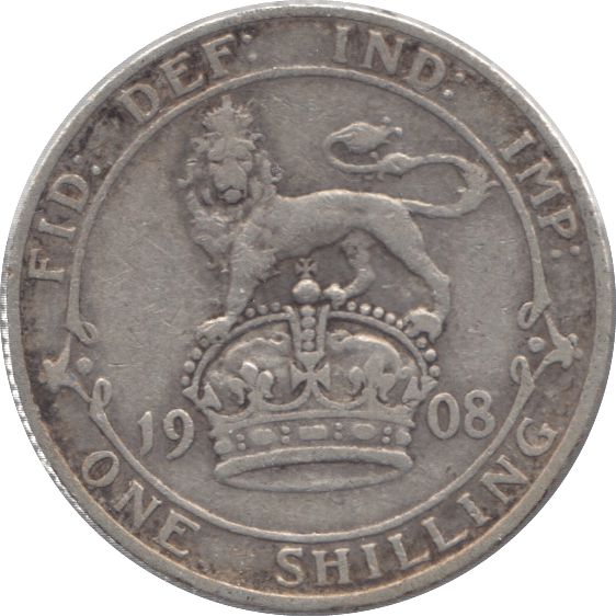 1908 SHILLING ( FINE ) - Shilling - Cambridgeshire Coins
