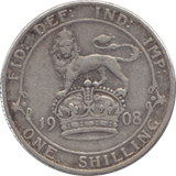 1908 SHILLING ( FINE ) - Shilling - Cambridgeshire Coins