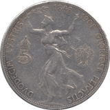 1908 SILVER AUSTRIA 5 CORONA - WORLD COINS - Cambridgeshire Coins