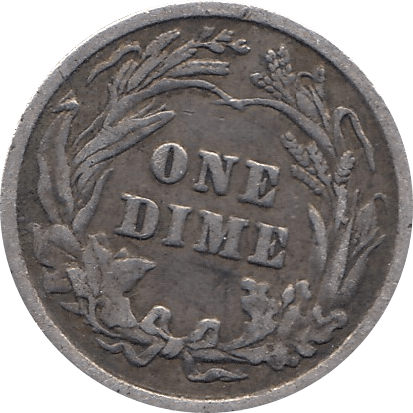 1908 SILVER DIME USA REF H12 - SILVER WORLD COINS - Cambridgeshire Coins