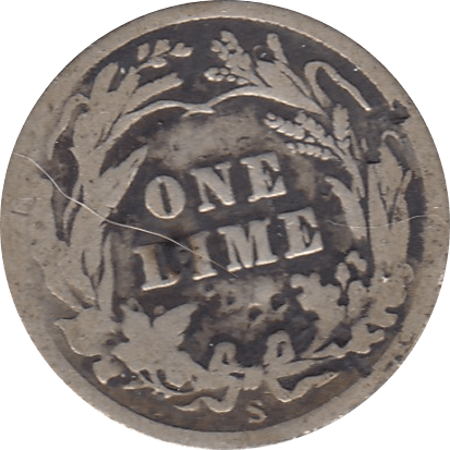 1908 SILVER DIME USA S - SILVER WORLD COINS - Cambridgeshire Coins