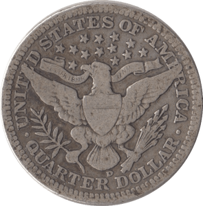 1908 SILVER QUARTER DOLLAR USA - SILVER WORLD COINS - Cambridgeshire Coins