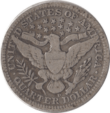 1908 SILVER QUARTER DOLLAR USA - SILVER WORLD COINS - Cambridgeshire Coins