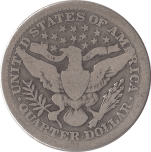1908 SILVER QUARTER DOLLAR USA - SILVER WORLD COINS - Cambridgeshire Coins