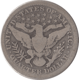 1908 SILVER QUARTER DOLLAR USA - SILVER WORLD COINS - Cambridgeshire Coins