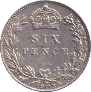 1908 SIXPENCE ( EF ) - Sixpence - Cambridgeshire Coins