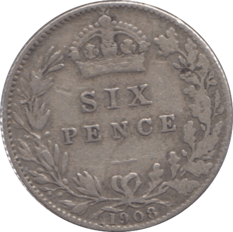 1908 SIXPENCE ( F ) - Sixpence - Cambridgeshire Coins