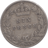 1908 SIXPENCE ( F ) - Sixpence - Cambridgeshire Coins