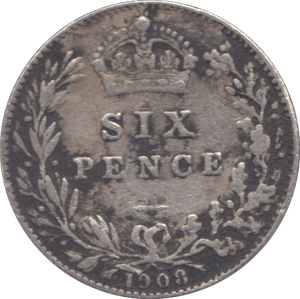 1908 SIXPENCE ( F ) - Sixpence - Cambridgeshire Coins