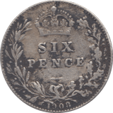1908 SIXPENCE ( F ) - Sixpence - Cambridgeshire Coins
