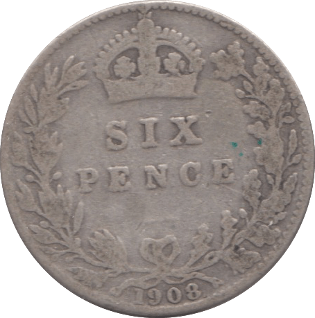 1908 SIXPENCE ( FAIR ) 8 - SIXPENCE - Cambridgeshire Coins