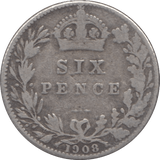 1908 SIXPENCE ( FINE ) - Sixpence - Cambridgeshire Coins