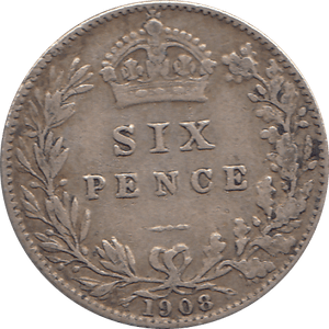 1908 SIXPENCE ( GF ) 2 - Sixpence - Cambridgeshire Coins