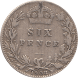 1908 SIXPENCE ( GF ) 4 - Sixpence - Cambridgeshire Coins