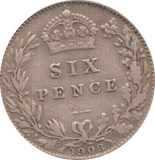 1908 SIXPENCE ( GF ) 4 - Sixpence - Cambridgeshire Coins