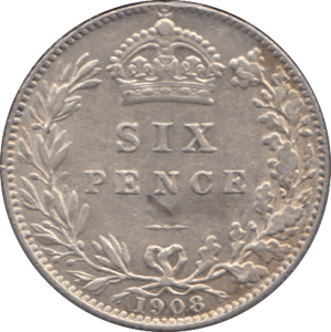 1908 SIXPENCE ( GVF ) 2 - Sixpence - Cambridgeshire Coins