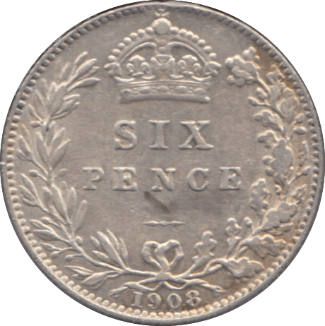 1908 SIXPENCE ( GVF ) 2 - Sixpence - Cambridgeshire Coins