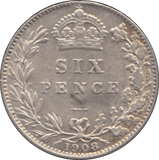 1908 SIXPENCE ( GVF ) 2 - Sixpence - Cambridgeshire Coins
