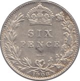 1908 SIXPENCE ( GVF ) 2 - Sixpence - Cambridgeshire Coins