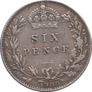 1908 SIXPENCE ( GVF ) 3 - Sixpence - Cambridgeshire Coins