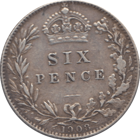 1908 SIXPENCE ( GVF ) 3 - Sixpence - Cambridgeshire Coins