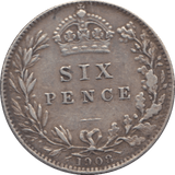 1908 SIXPENCE ( GVF ) 3 - Sixpence - Cambridgeshire Coins