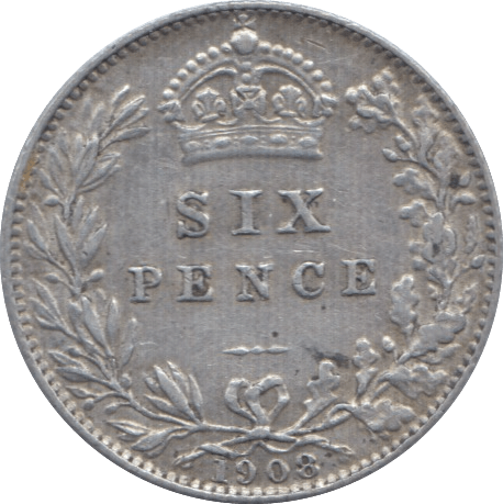 1908 SIXPENCE ( GVF ) I - Sixpence - Cambridgeshire Coins