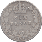 1908 SIXPENCE ( NF ) - Sixpence - Cambridgeshire Coins