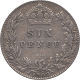 1908 SIXPENCE ( VF ) - Sixpence - Cambridgeshire Coins
