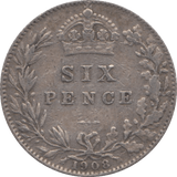 1908 SIXPENCE ( VF ) - Sixpence - Cambridgeshire Coins