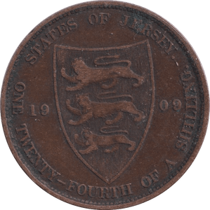1909 1/24 SHILLING JERSEY - WORLD COINS - Cambridgeshire Coins