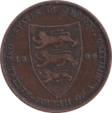 1909 1/24 SHILLING JERSEY - WORLD COINS - Cambridgeshire Coins