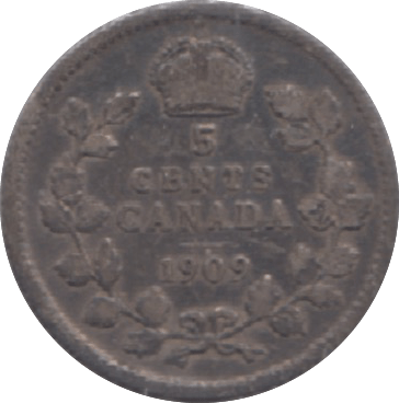 1909 CANADA SILVER 5 CENTS - WORLD SILVER COINS - Cambridgeshire Coins