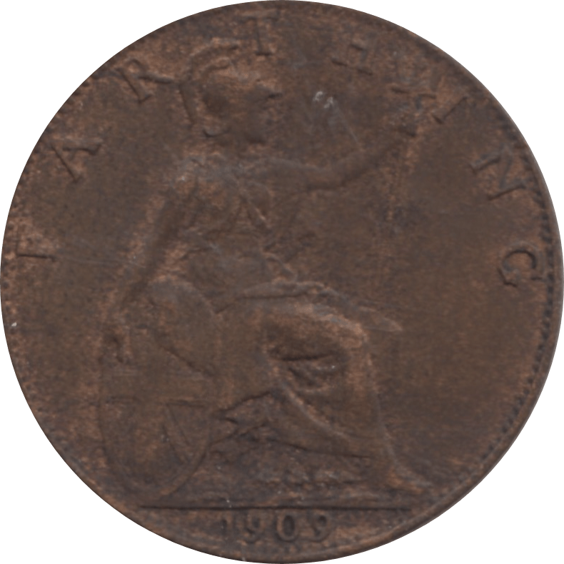 1909 FARTHING 2 ( EF ) 40 - Farthing - Cambridgeshire Coins