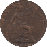 1909 FARTHING 2 ( EF ) 40 - Farthing - Cambridgeshire Coins