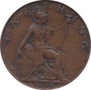 1909 FARTHING ( EF ) 5 - Farthing - Cambridgeshire Coins
