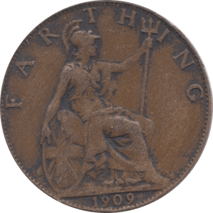 1909 FARTHING ( FAIR ) - Farthing - Cambridgeshire Coins