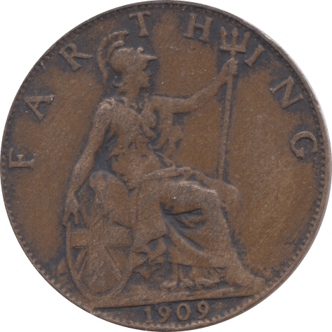 1909 FARTHING ( FAIR ) - Farthing - Cambridgeshire Coins