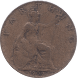 1909 FARTHING ( FINE ) 5 - Farthing - Cambridgeshire Coins