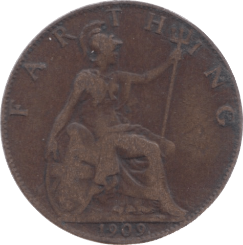 1909 FARTHING ( FINE ) 5 - Farthing - Cambridgeshire Coins