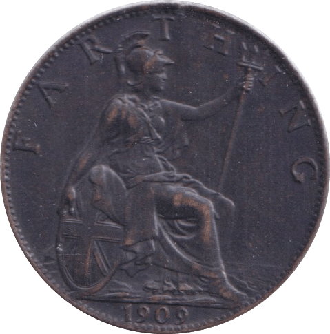 1909 FARTHING ( UNC ) - Farthing - Cambridgeshire Coins