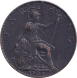 1909 FARTHING ( UNC ) - Farthing - Cambridgeshire Coins