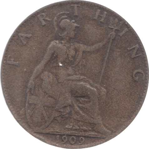 1909 FARTHING ( VF ) 23 - Farthing - Cambridgeshire Coins