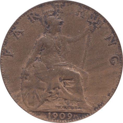 1909 FARTHING ( VF ) - Farthing - Cambridgeshire Coins