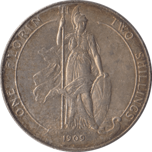 1909 FLORIN ( AUNC ) - FLORIN - Cambridgeshire Coins