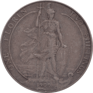 1909 FLORIN ( VF ) 1 - Florin - Cambridgeshire Coins
